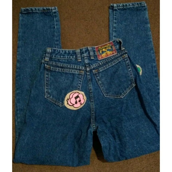 Y2K 90s Small Vintage high waist Pepe BETTY Tapered Mom Jeans SZ 5 / 6 dark wash - Picture 3 of 12